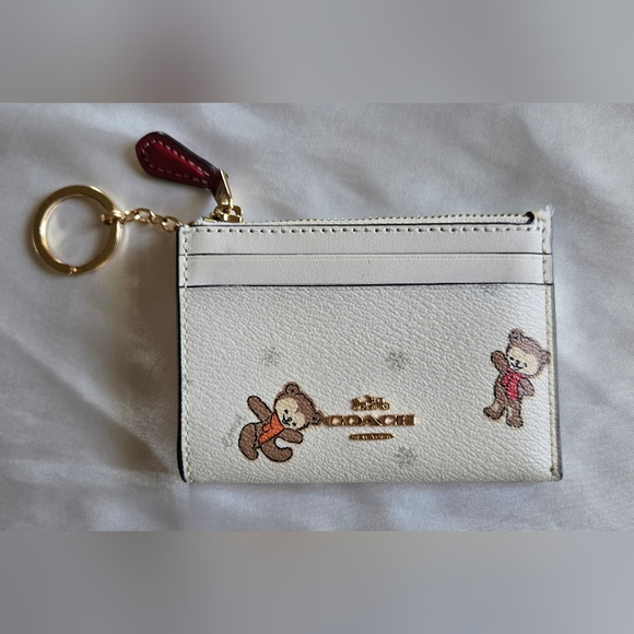 Coach White Wallet with Teddy Bear Design - Picture 1 of 8